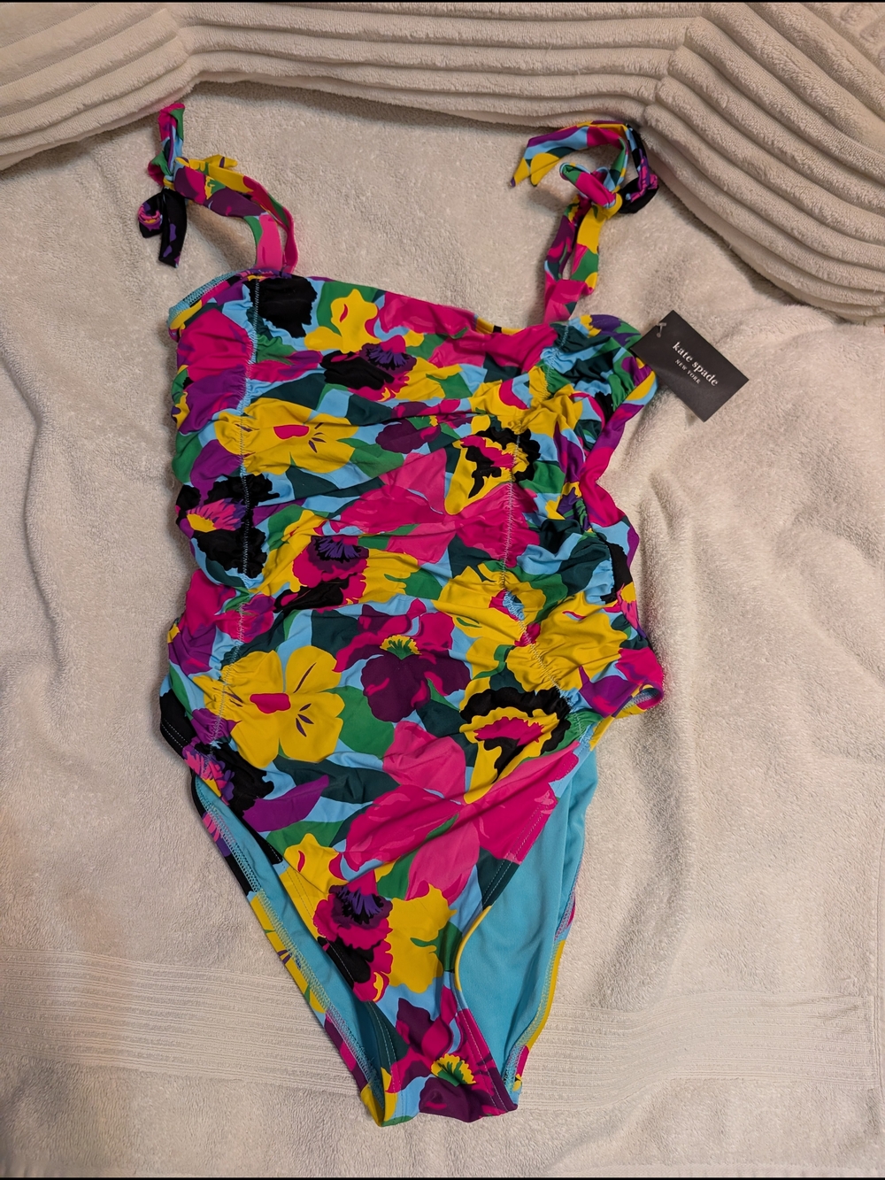 NWT kate spade floral one-piece swimsuit — Bright Multi